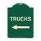 Signmission Trucks Trucks With Left Arrow Heavy-Gauge Aluminum Architectural Sign, 24" x 18", G-1824-22781 A-DES-G-1824-22781 - alternate 1